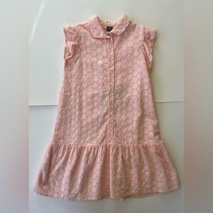 TEA COLLECTION girls peach eyelet sleeveless dress size 8